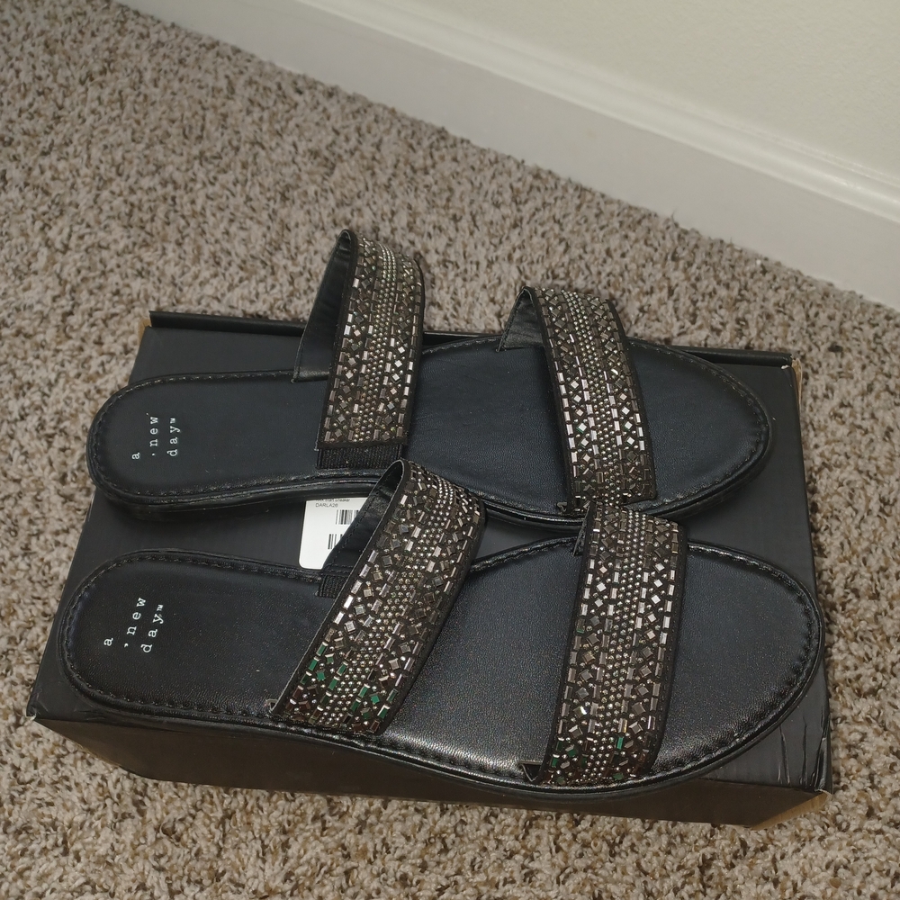 A New Day Black Sandals